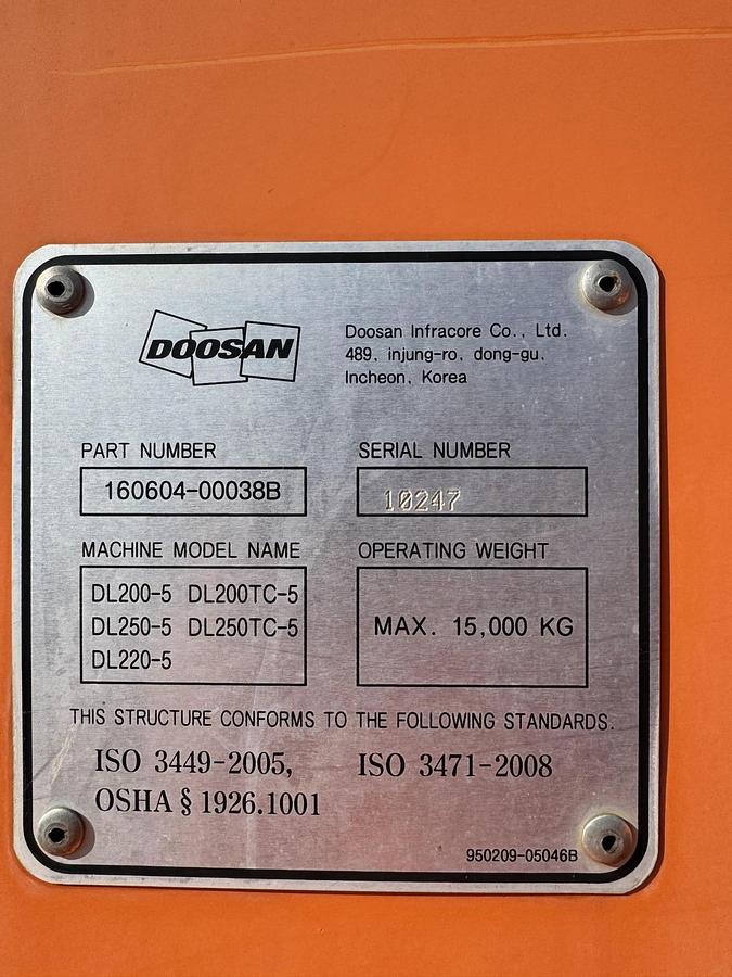 Used 2018 DOOSAN DL 220