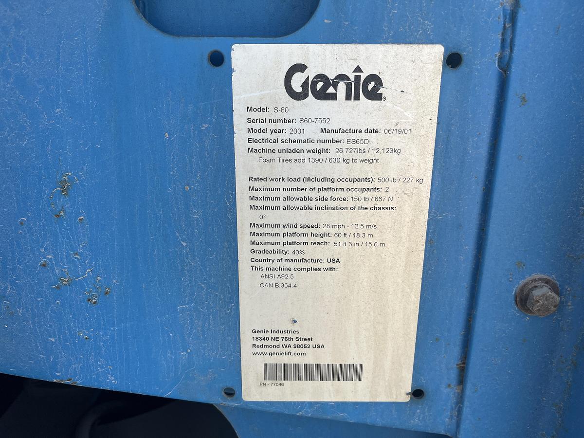 Used 2001 GENIE S-60