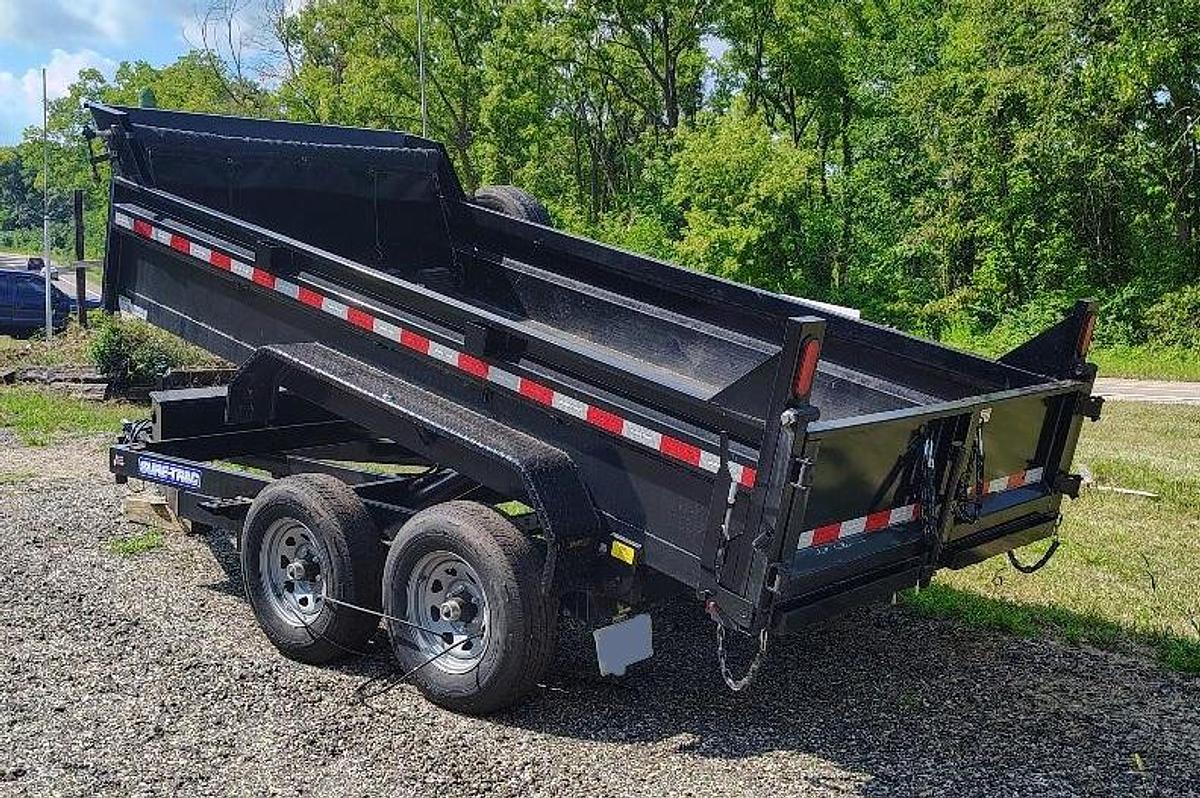 Used 2022 SURE TRAC 12 foot Low Profile Homeowner Dump Trailer