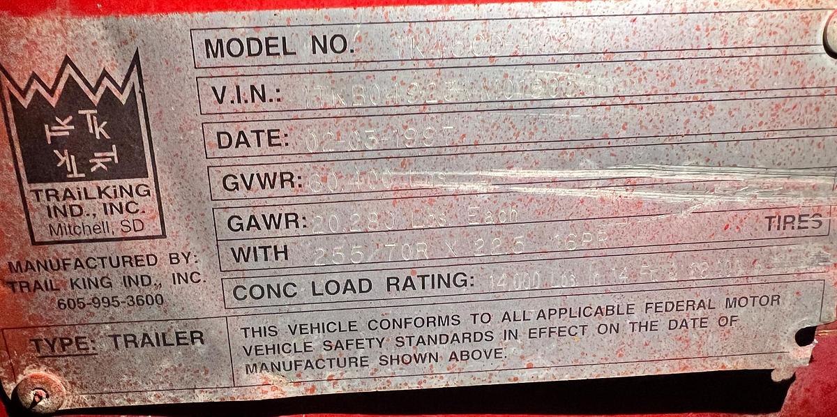 Used 1997 TRAIL KING 49' X 102"