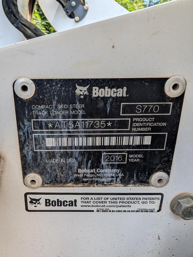 Used 2016 BOBCAT S770