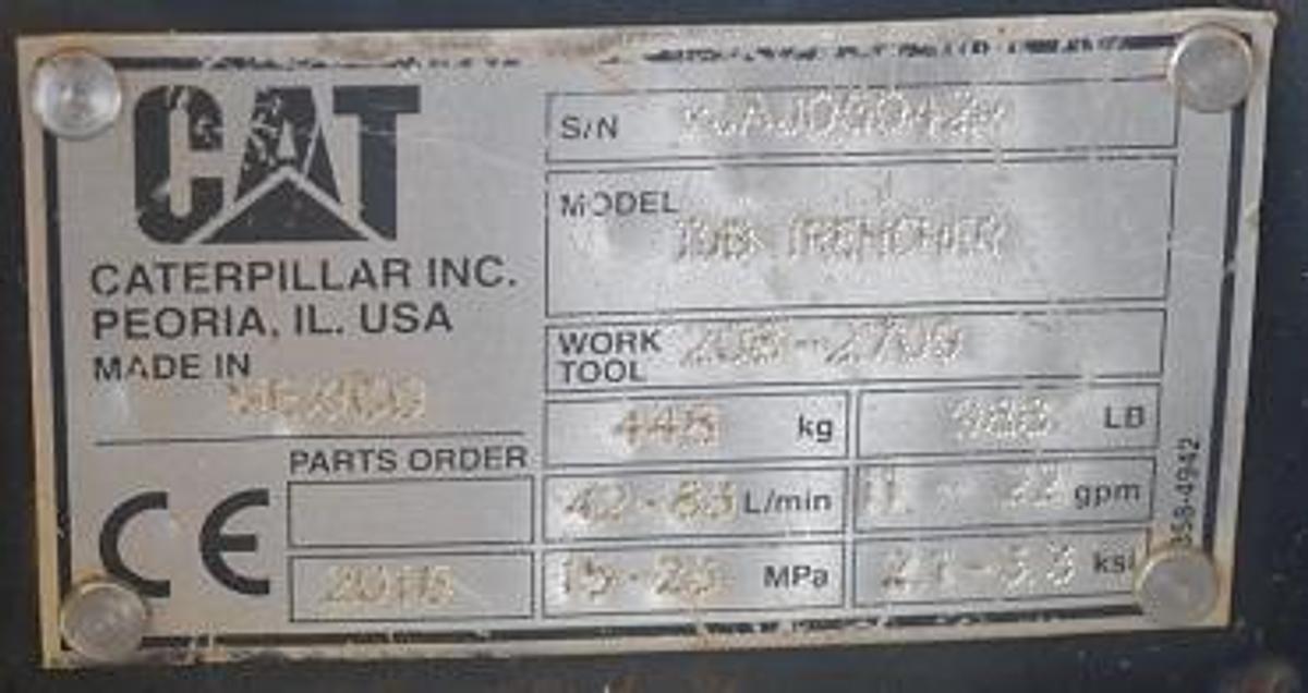 Used 2015 CATERPILLAR T9B Large diameter spoil auger