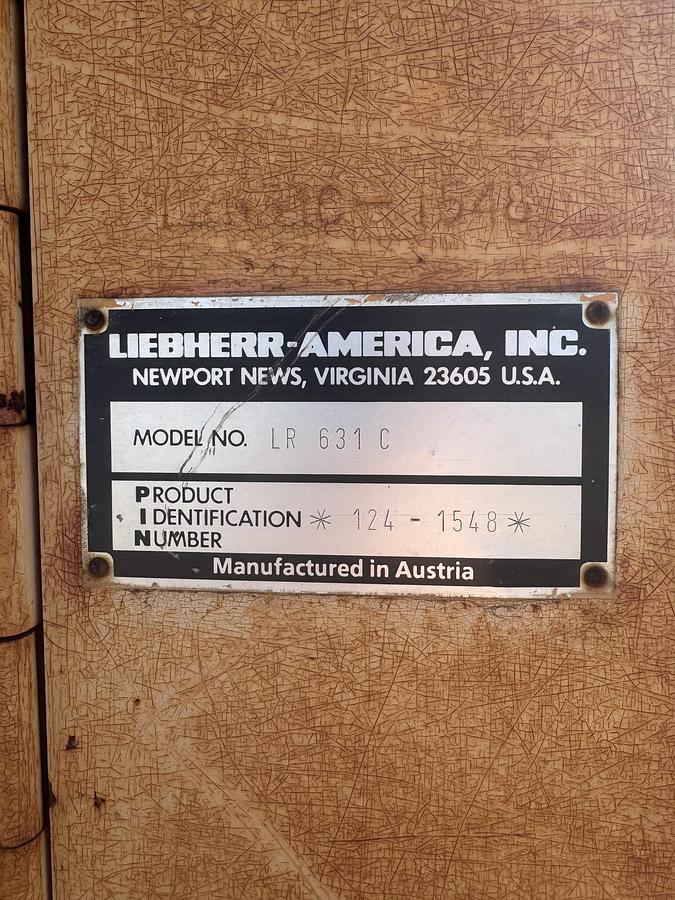 Used 1998 LIEBHERR LR 631C