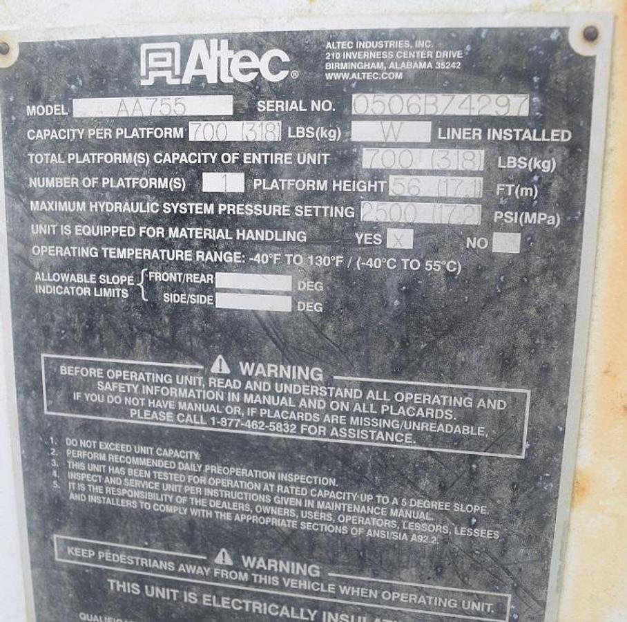 Used 2007 ALTEC AA755