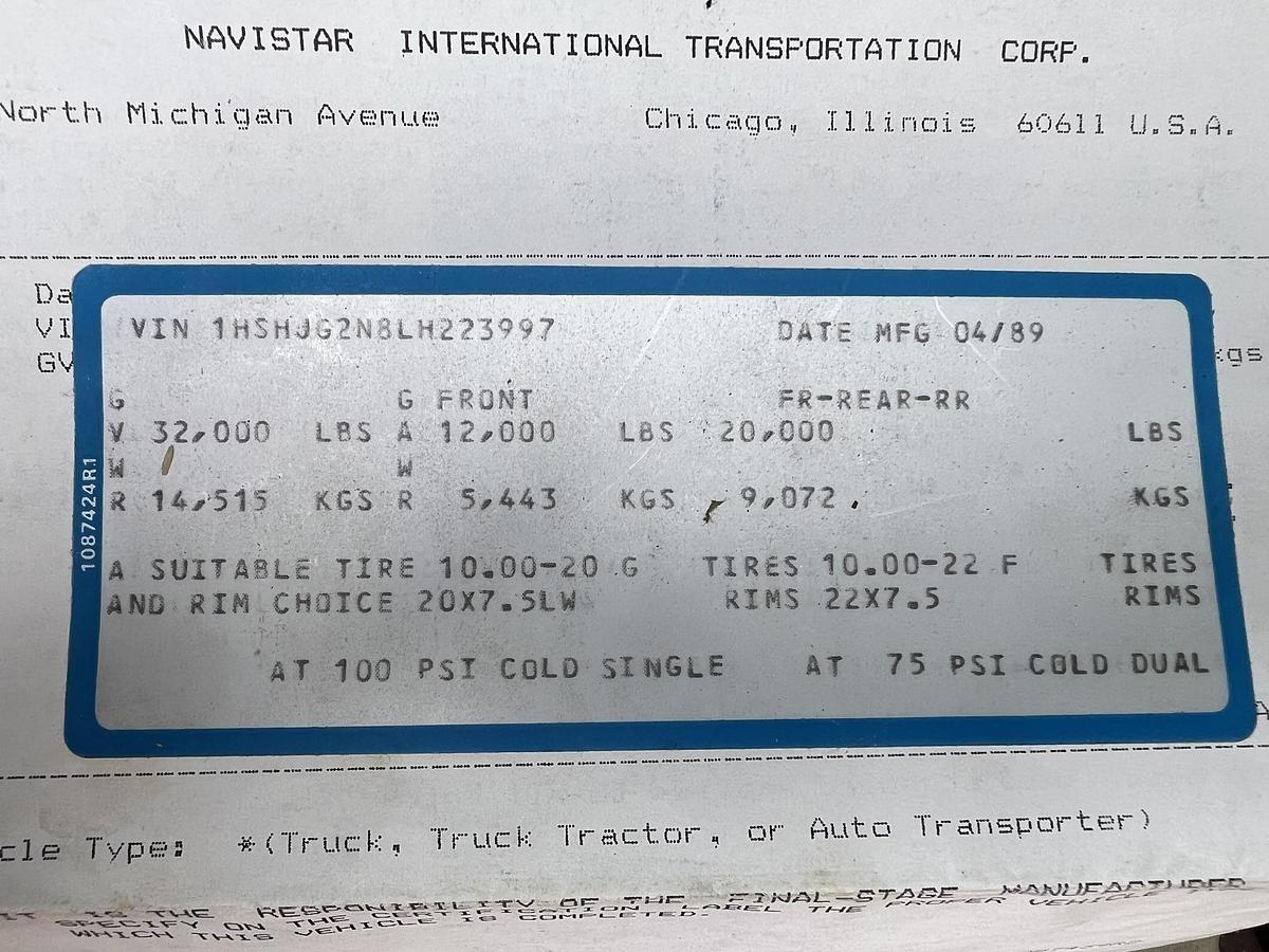 Used 1990 INTERNATIONAL 8300 Eagle