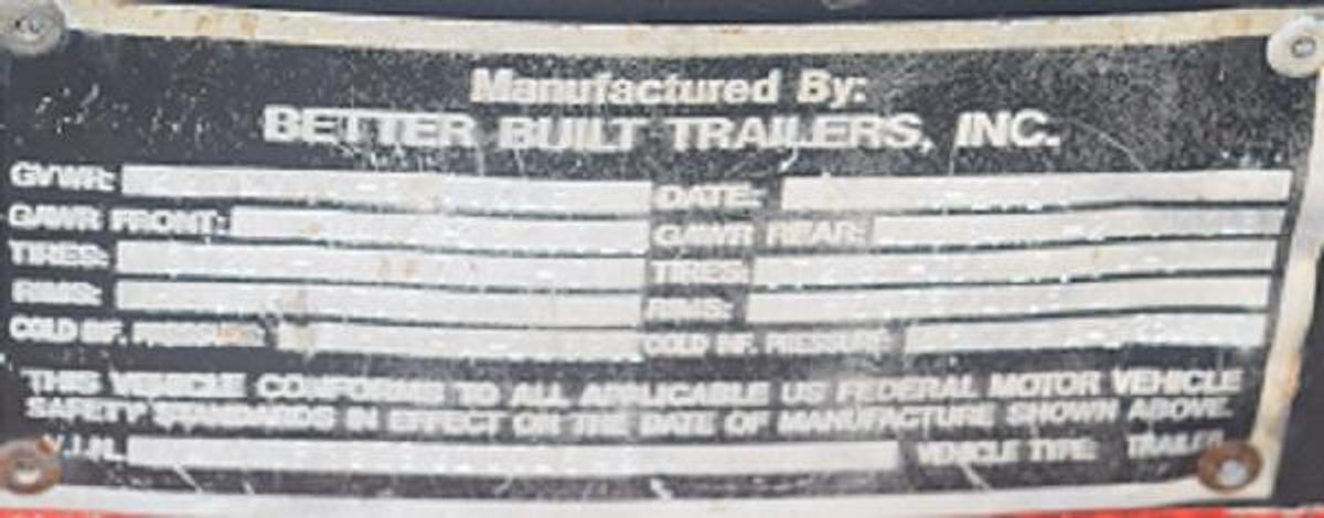 Used 2016 BETTER BUILT TRAILER 40 FT Asphalt Equipment