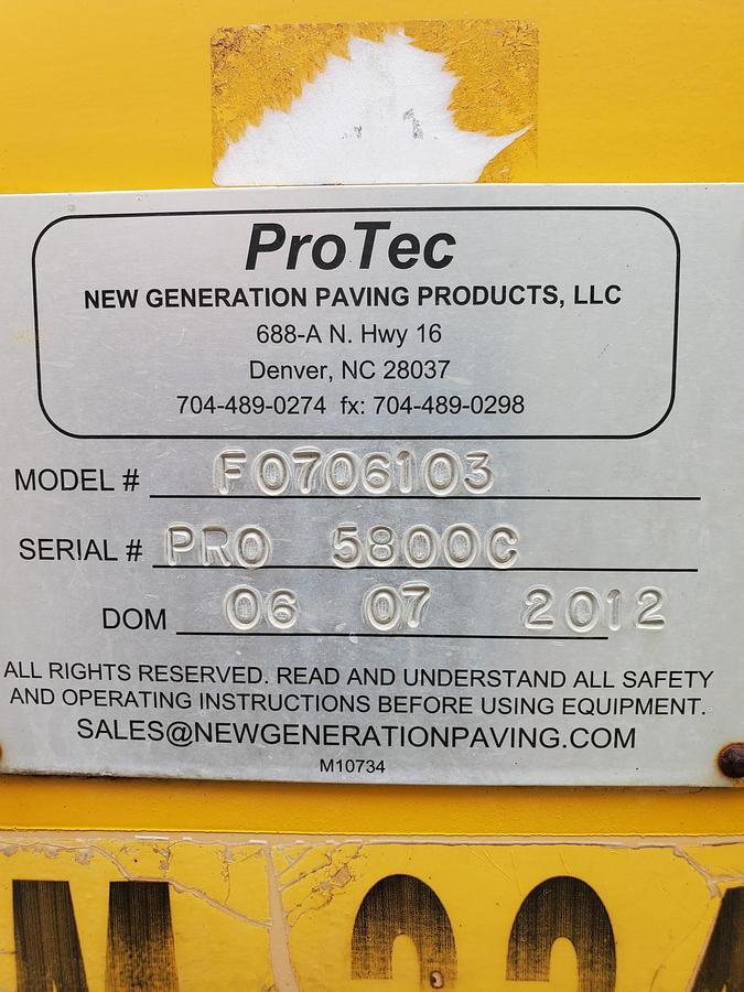 Used 2012 PRO-TEC 5800 C Paver