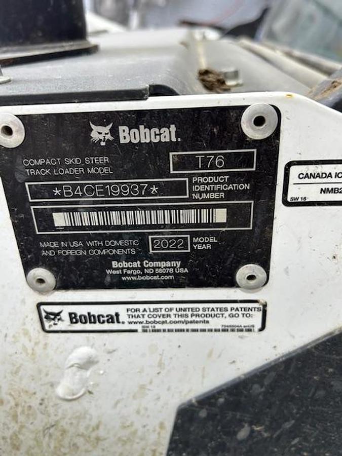 Used 2022 BOBCAT T76