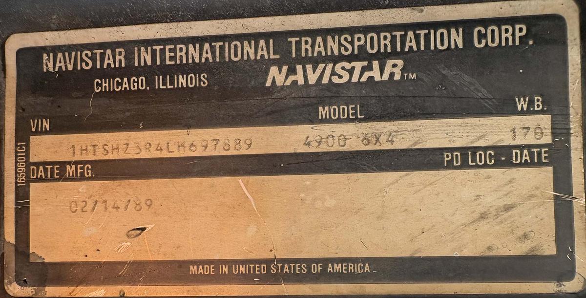 Used 1990 INTERNATIONAL F-4900