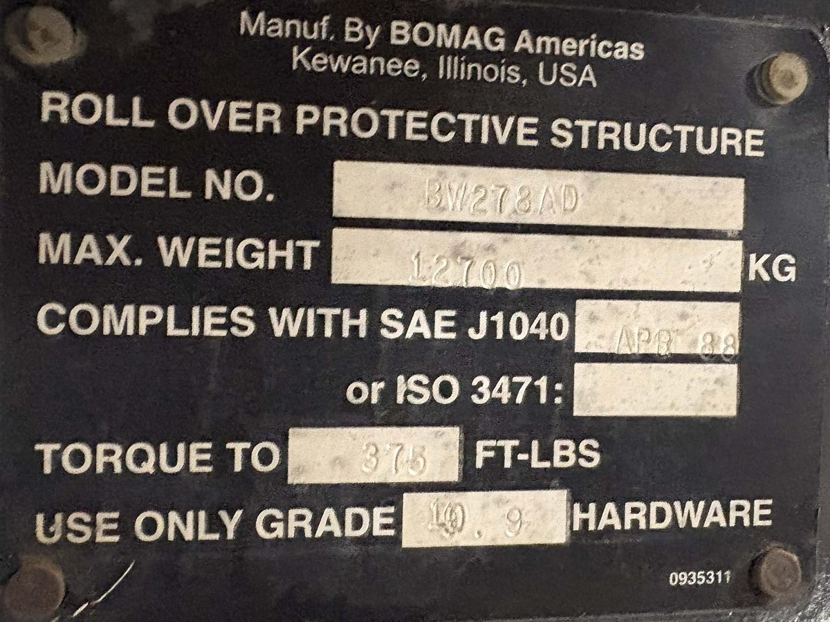 Used 2010 BOMAG BW 278 AD