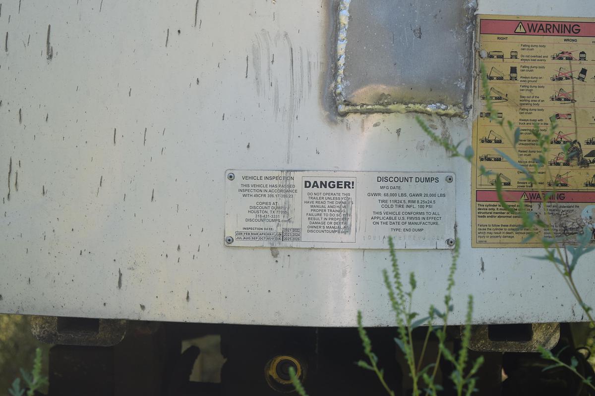 Used 2022 DOUBLE D 39 ft End Dump