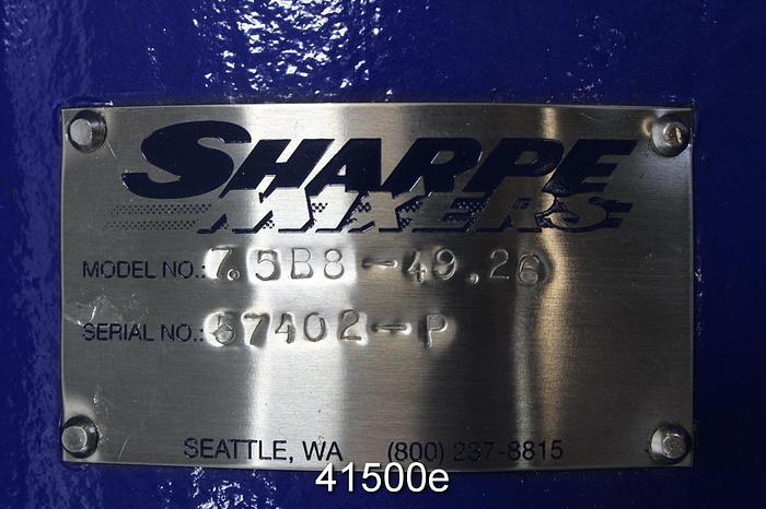 Unused Sharpe Mixers 7.5B8-49.26 Gear Box, 49.26/1 Ratio #41500
