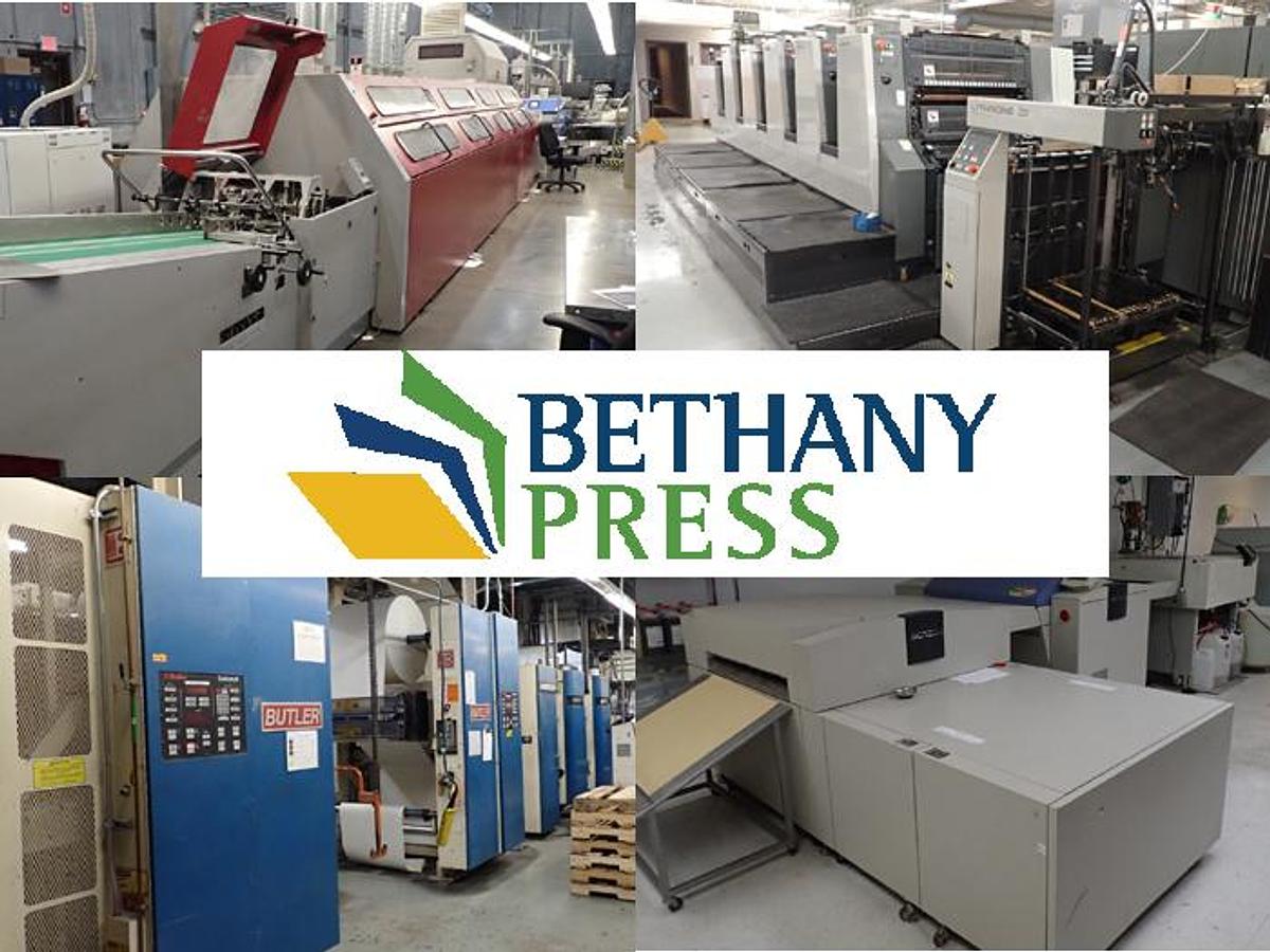 Used Thursday, October 29, 2026, 1:00PM (ET) - Bethany Printing International