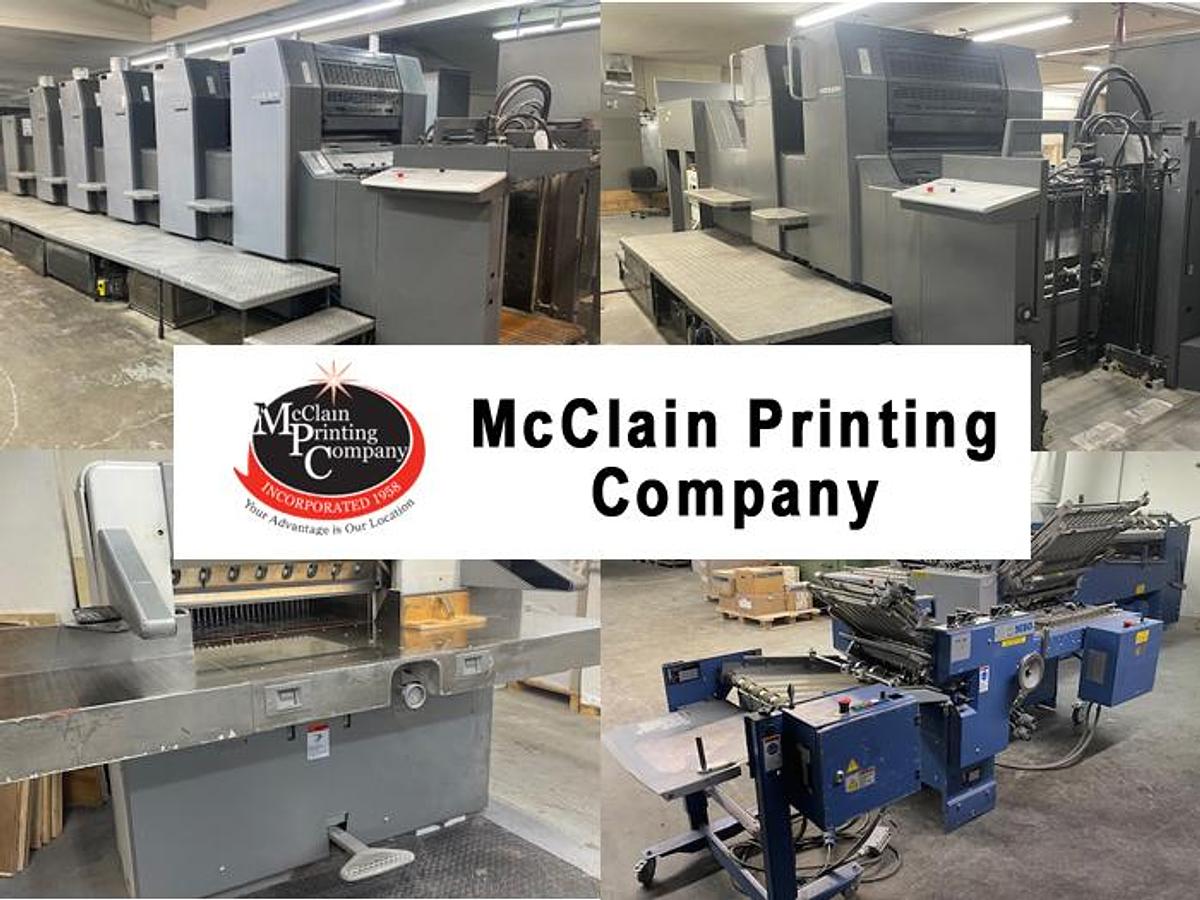 Used Thursday, January 22, 2026, 1:00 PM (ET) - McClain Printing Company