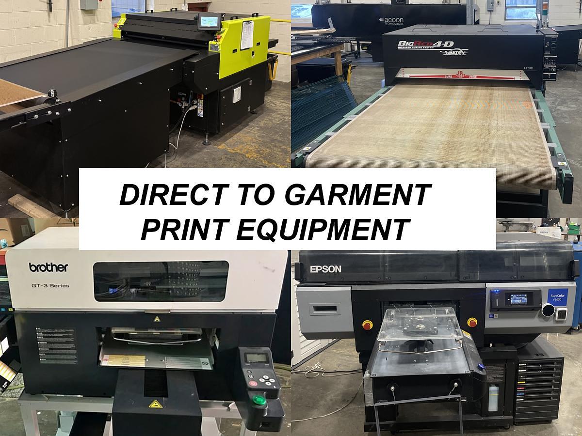 Used Thursday, March, 19, 2026, 1:00PM (ET) - Direct to Garment Equipment