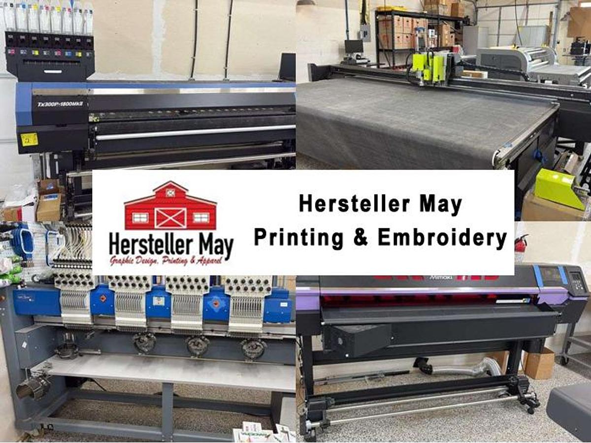 Used Thursday, February 12, 2026, 10:00 AM (CT) - Hersteller May Printing & Embroidery