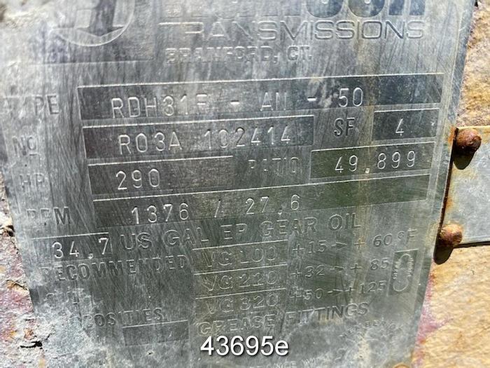 Used Thune SP45SL Screw Press, Falk Gearbox #43695