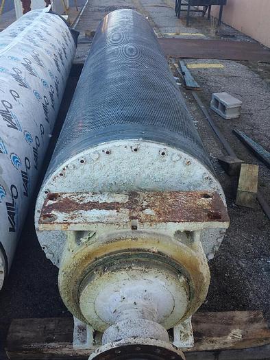 Used SUCTION COUCH ROLL 37" (939MM) DIA. x 157" (3987MM) DRILLED FACE BELOIT