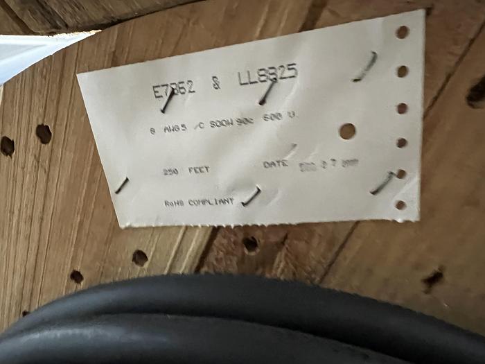Used Rohs  P-136-29-MSHA 8 AWG, 5/C SOOW 90C, 600V Water Resistant Cable Approx 250 Ft