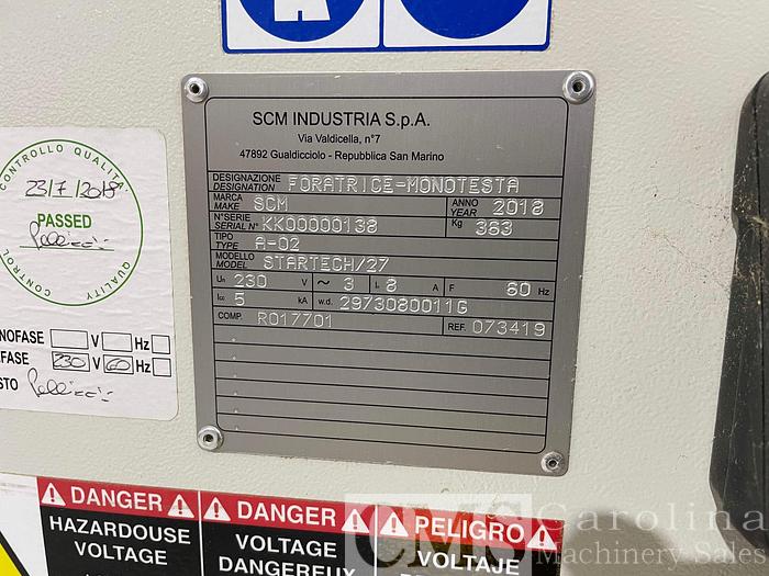 Used SCM Startech 27 Boring Machine