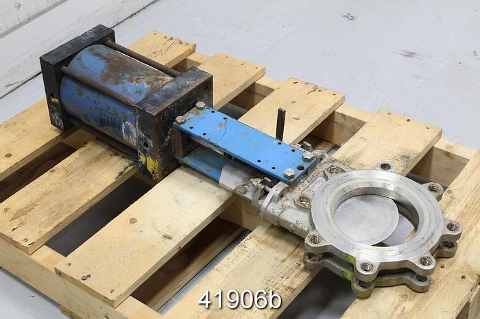 Used Orbinox 6" Air Operated Knife Gate Valve #41906