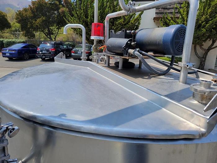 Used Tank, 500 Gallon, S/st, Jkt, Agit, Mojonnier #C744154