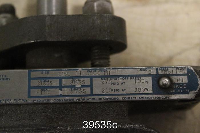 Used Neles Jamesbury 4" Wafer Sphere Butterfly Valve Body, 4 815L 11 3600 MT #39535