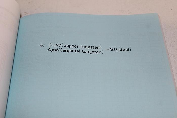 Parts Only Makino Instruction Manual Sinker EDM MGH Generator Machining Conditions (B5)