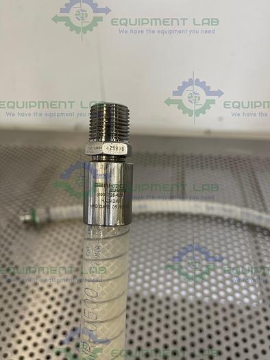 Used Sani Tech  STHT-WR-0500 60" Silicone Hose w/ Threaded and 1/2" Sanitary Fitting