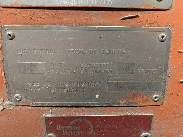 Used 600 HP ABB MOTOR 1200 RPM REBUILT 2017