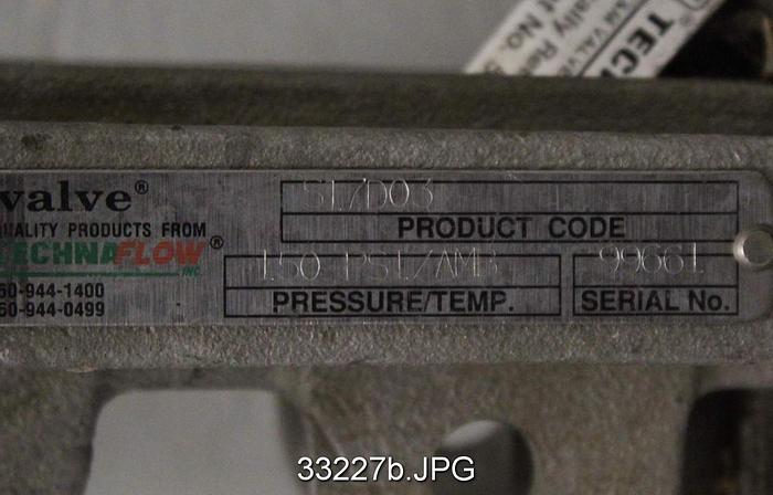 Used Rovalve 3" Hand Operated Knife Gate Valve #33227