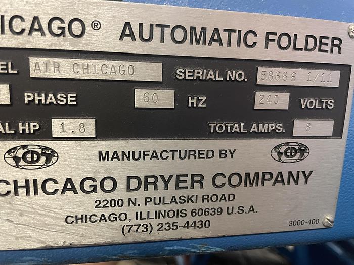 Used 2011 Chicago small piece folder