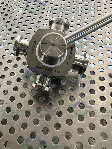 Used GE Healthcare Salvi DN6 814 4-way 316L Valve 18-5758-01 w/ 1/2" Sanitary Fitting