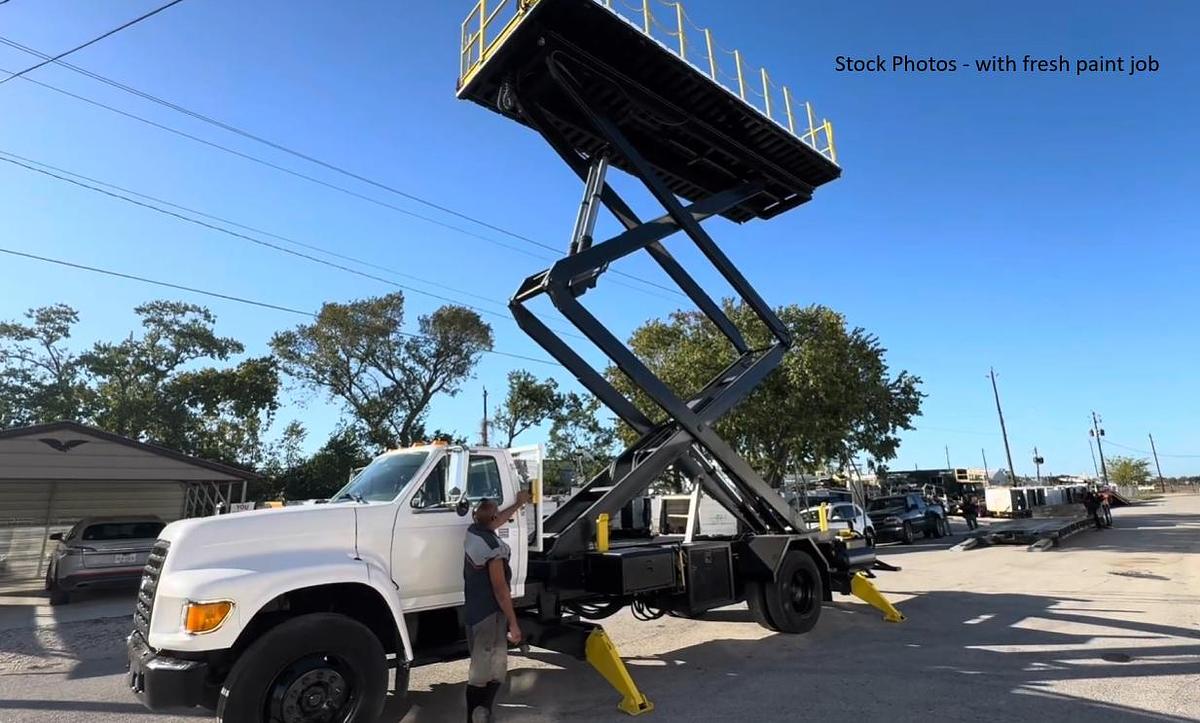 Used 1998 Tesco / Ford Scissor Lift Truck / Maintenance Lift Truck - Sold