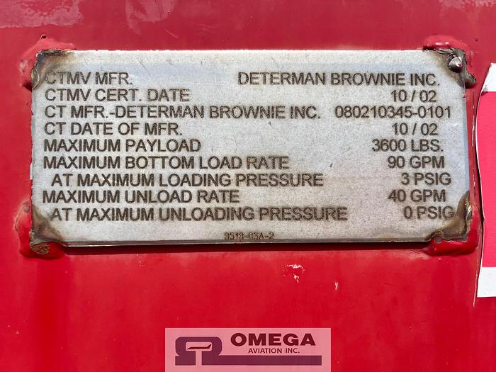 Used 2002 DETERMAN BROWNIE INC Fuel Cart 500 Gallons - Gasoline / AVGAS