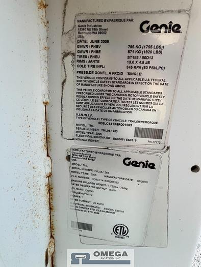 Used 2005 Genie TML Light Tower