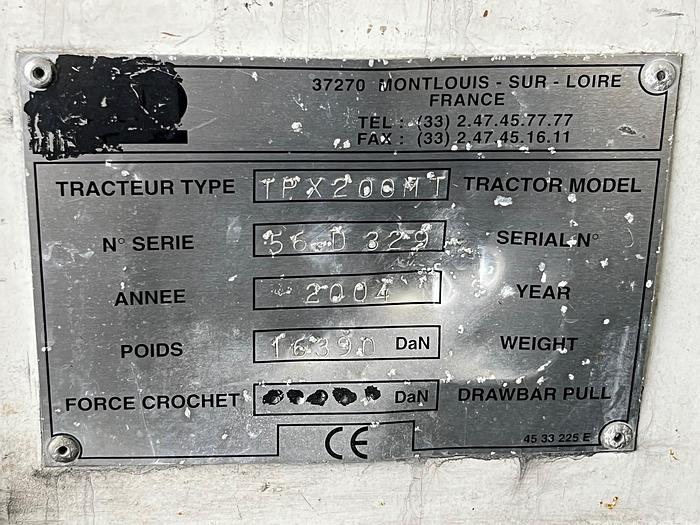 Used 2004 TLD TPX200MT Towbarless Pushback Tractor