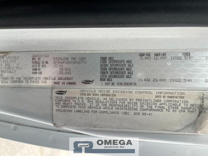 Used 2000 Sterling Chassis / American Refueler Equipment Co.  3,000 Gallon Jet Fuel Truck