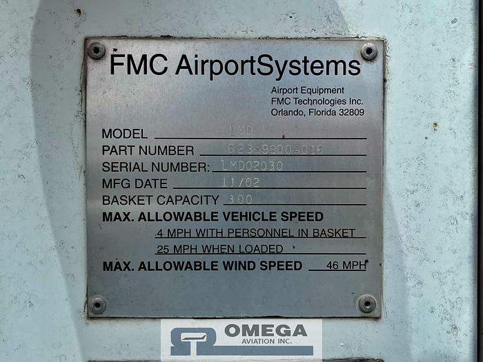 Used 2002 FMC LMD2000 Aircraft Deicer with AirFirst Blower