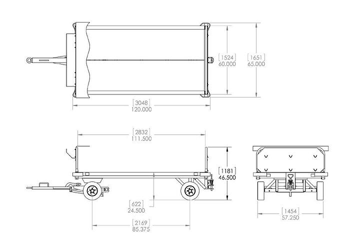2024 Clyde 15F3500 Open Baggage Cart
