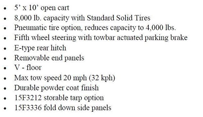 2024 Clyde 15F3500 Open Baggage Cart