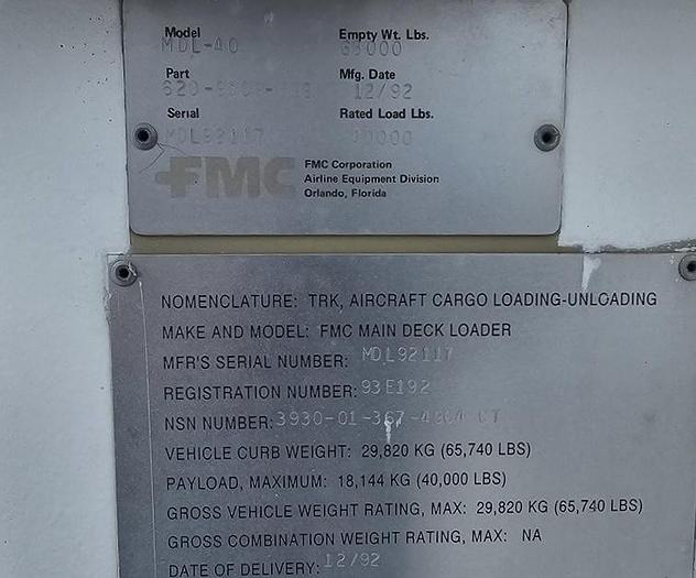 Used 1992 FMC MDL-40