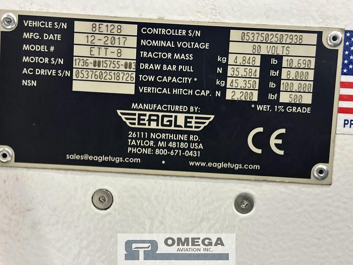 Used 2017 Eagle Tow Tractor ETT-8