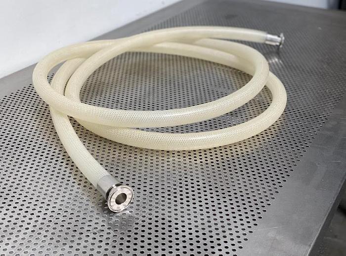Used Flexible Silicone Hose 192" w/ 1 1/2" Stainless Steel Sanitary Fittings