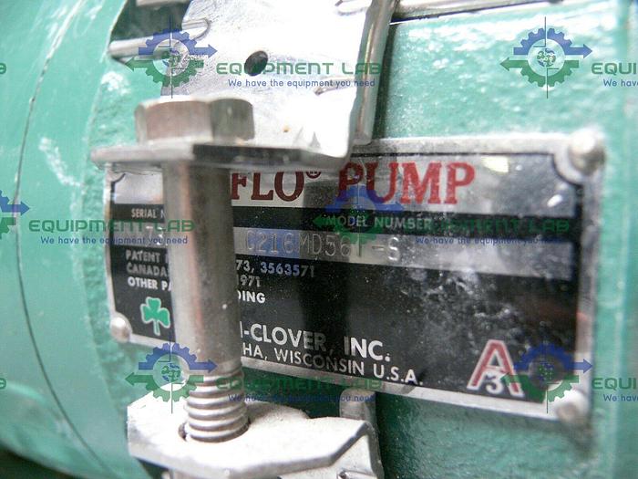 Used Tri-Clover TRI-FLO Pump C216MD56T-S w/ 1.5HP Baldor Industrial 3 Phase Motor