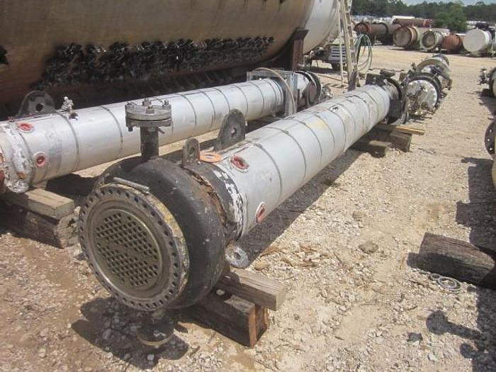 Used Used Southern Heat Exchanger approximately 300 sq ft 304L vertical shell and tube heat exchanger.