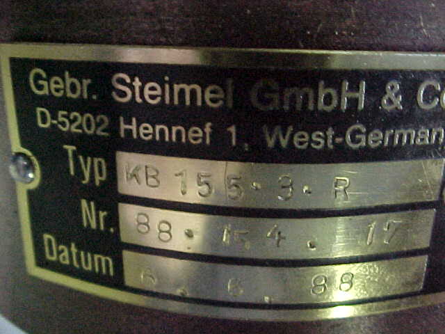 Used 1988 STEIMEL WATERPUMP KB 155-3R