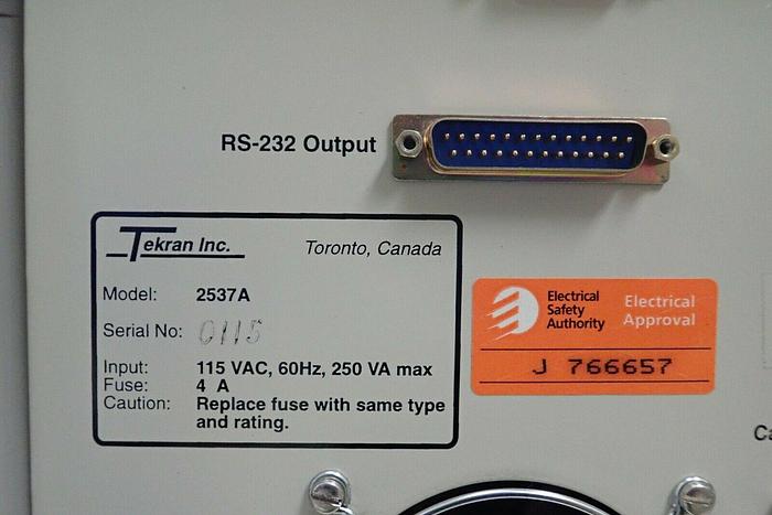 Used Tekran Inc. Model 2537A Mercury Vapor Analyzer