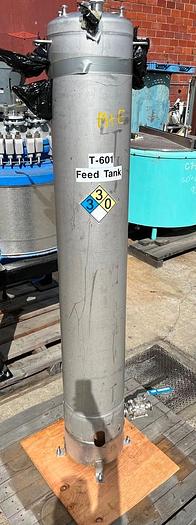 Used Tank, 30 Gallon, 316L Stainless Steel, 100 PSI, DT/DB, Alloy Products #S744749