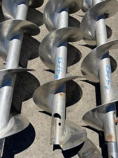 Used 12' Long x 12" Diameter Stainless Steel Auger Screw